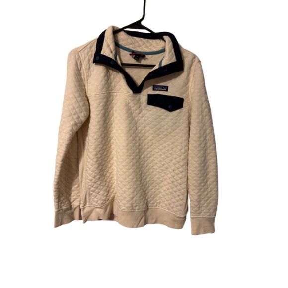 Patagonia Organic Cotton Quilt Snap T Pullover Cream XS - Picture 2 of 5